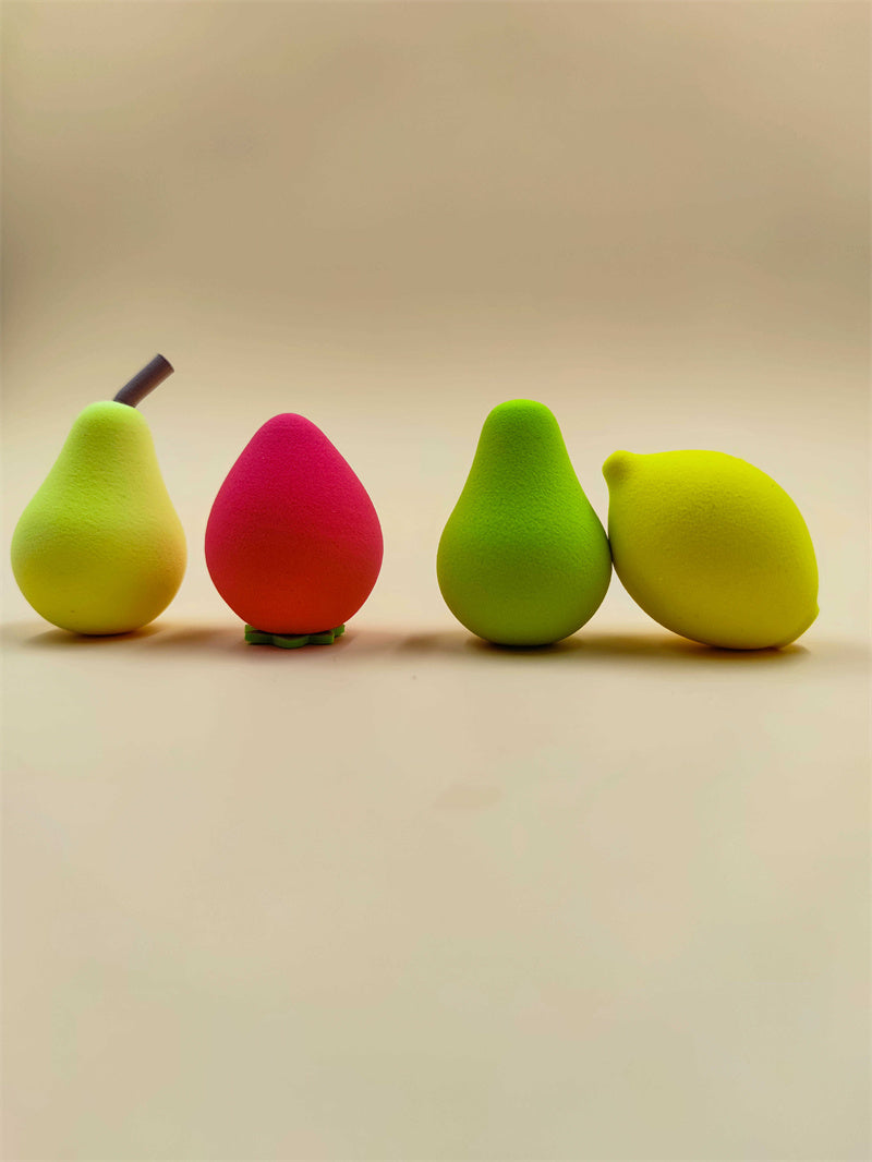 B3 Makeup Sponges, 4 PCS Professional Beauty Sponge Blender, Latex Free Dry & Wet Cosmetic Make Up Sponges for Blending Liquid Foundation, Cream, Powder (Yellow + Rose Red + Light Yellow + Green)