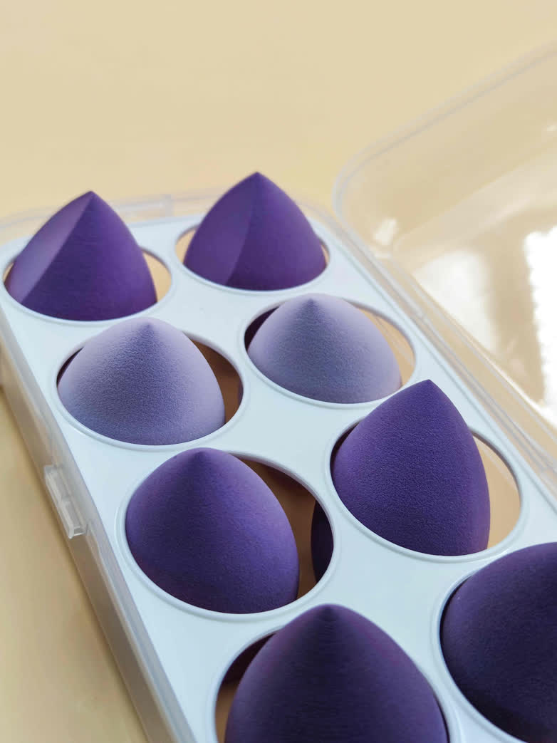 8 PCS Makeup Sponges Blender Latex-Free Vegan Beauty Sponge Professional Beauty Sponge Blender Makeup Egg Foundation Blending