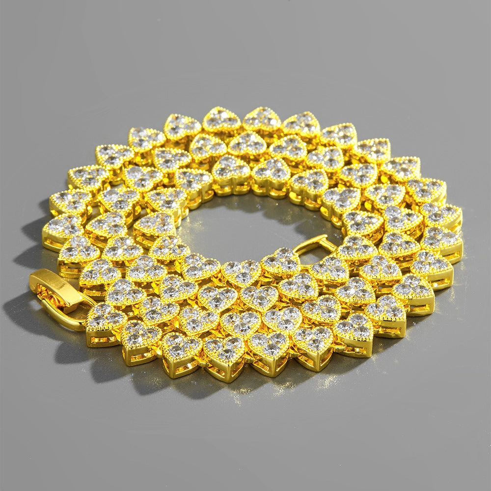 6 mm Cubic Zirconia Necklace 6mm Heart-shaped Necklace