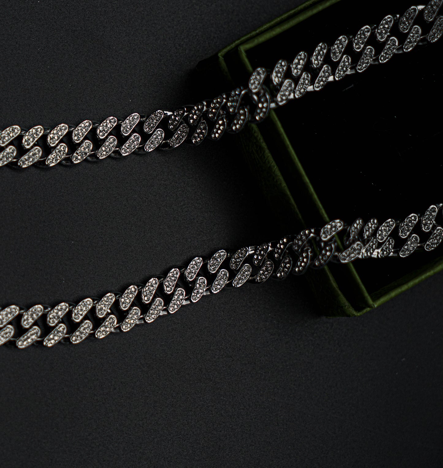 Rhinestone 13mm Double Row Of Rhinestone Inlaid Necklace
