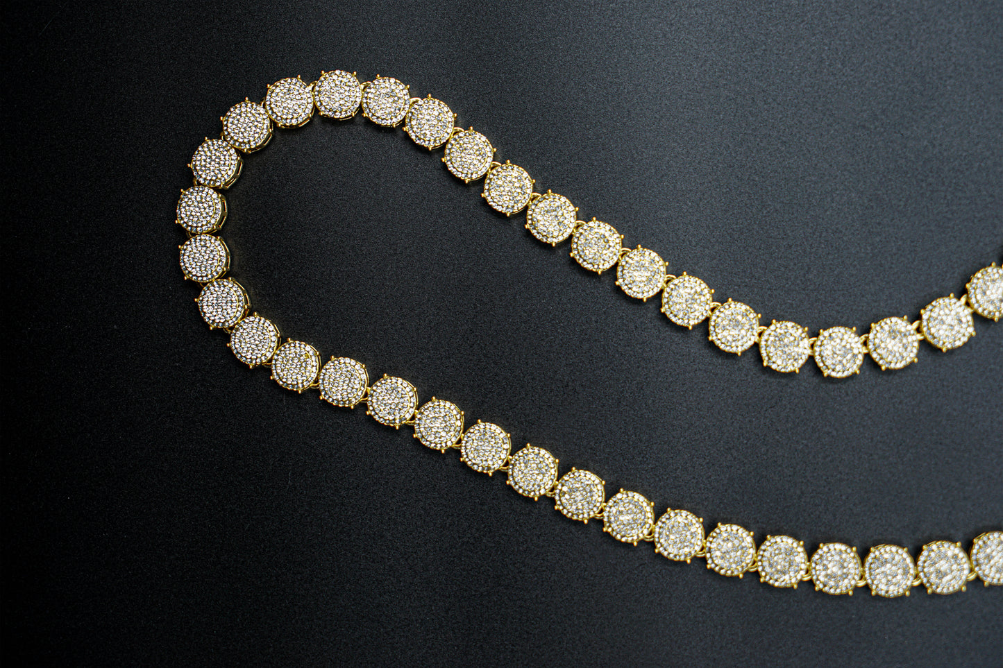 Rhinestone 13mm Circle Rhinestone Necklace