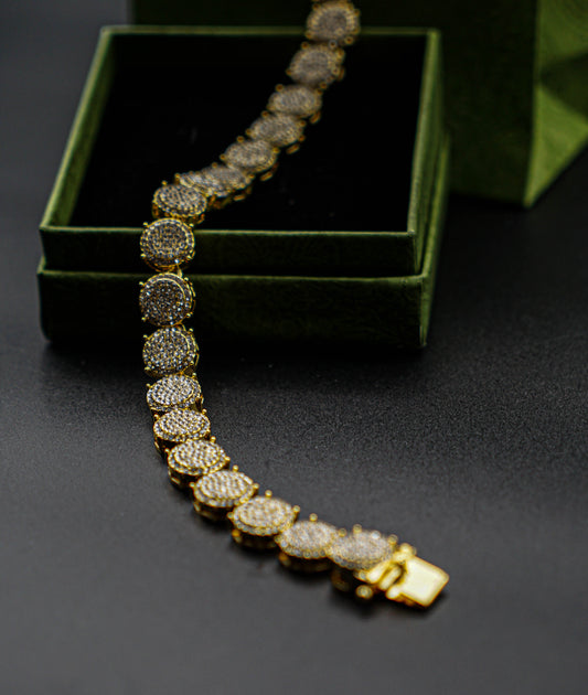 Rhinestone 13mm Circle Rhinestone Necklace