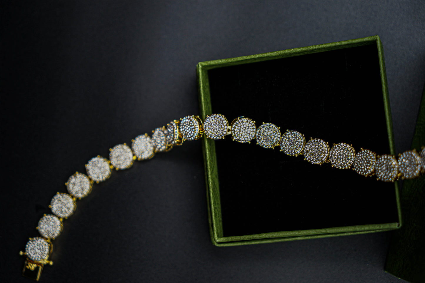 Rhinestone 13mm Circle Rhinestone Necklace