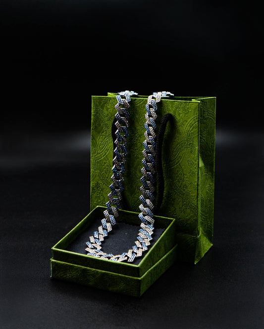 15mm Rhinestone Double Row Of Rhinestone Inlaid ZZ Decorative Necklace