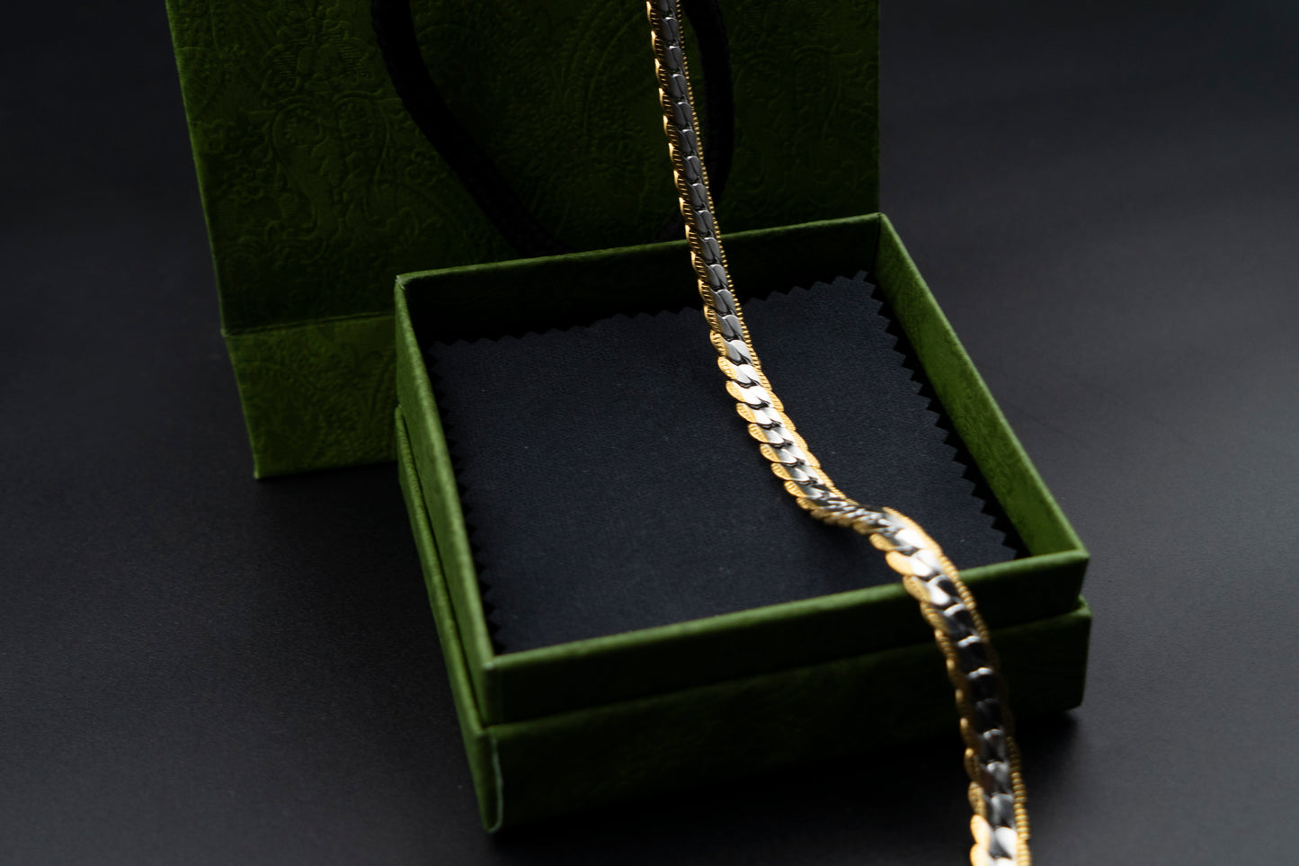 8mm 24 Inch Two-color Snake Chain