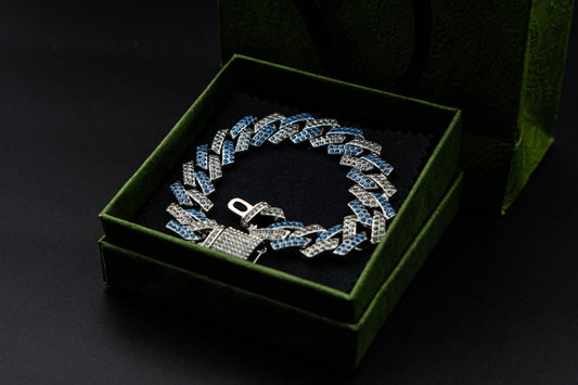 15mm Rhinestone Double Row Of Rhinestone Inlaid ZZ Decorative Necklace