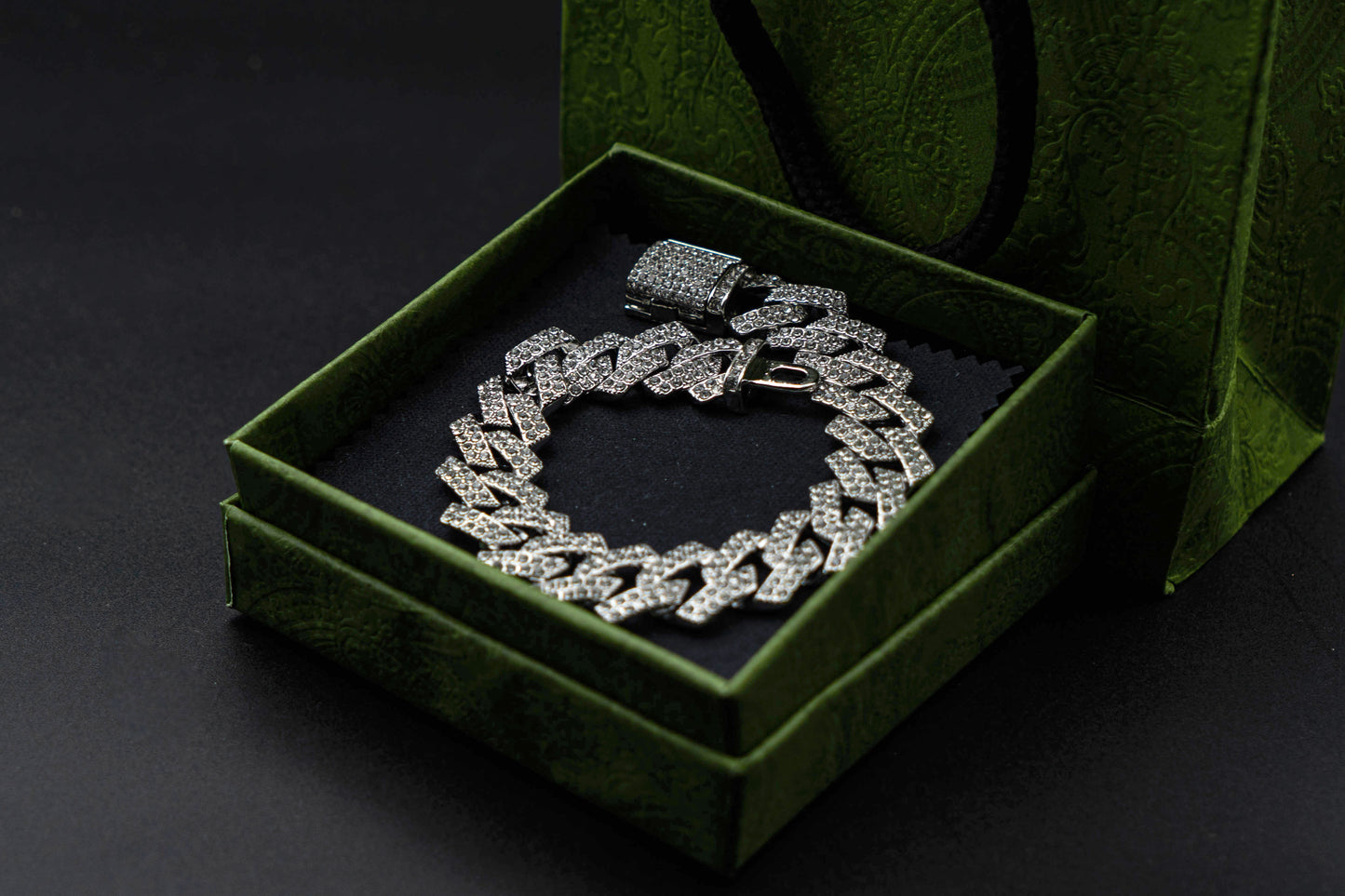 15mm Rhinestone Double Row Of Rhinestone Inlaid ZZ Decorative Necklace