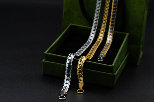 8mm 24 Inch Two-color Snake Chain