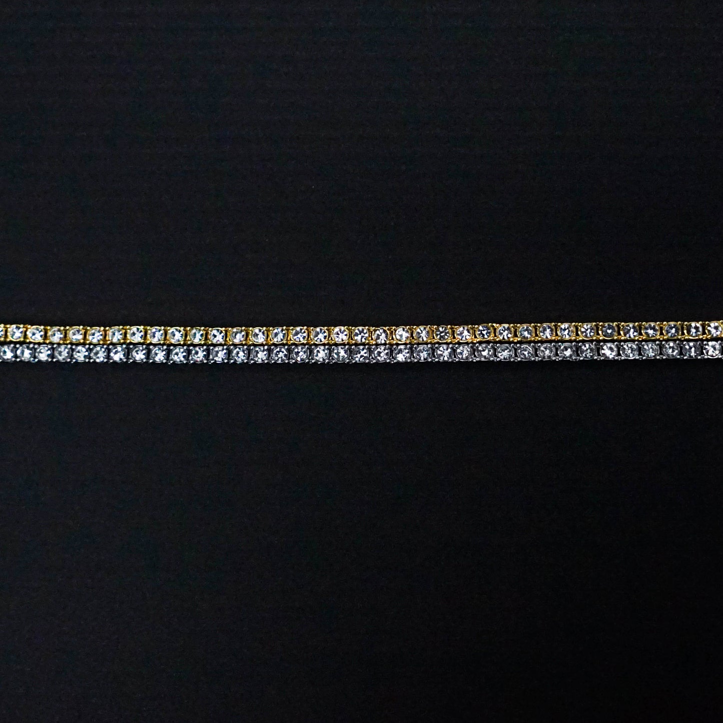 Rhinestone Inlaid Decorative Tennis Necklace