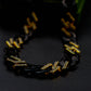 Gold and Black Iced Out Cuban Link Chain
